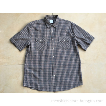 Short Sleeve Shirt For Brown Color